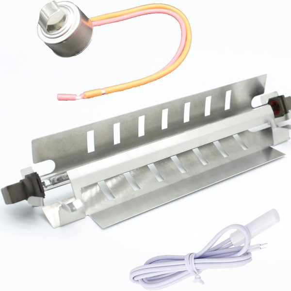 DIGISHUO WR51X10055 Refrigerator Defrost Heater WR50X10068 Defrost Thermostat and WR55X10025 Temperature Sensor Kit From Compatible with GE Hotpoint Refrigerator Replaces # WR51X10030 AP3183311