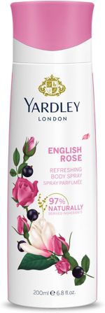 Yardley London English Rose Body Spray For Women, Enchanting Floral Fragrance, With Rose, Tea Accord And Bergamot, 200 Ml