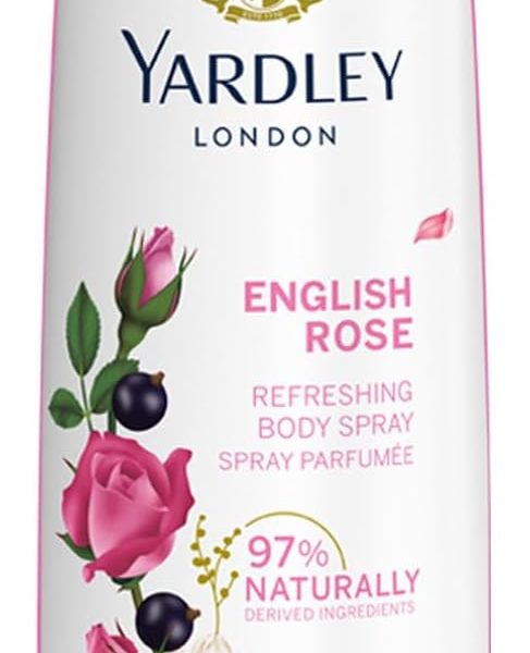 Yardley London English Rose Body Spray For Women, Enchanting Floral Fragrance, With Rose, Tea Accord And Bergamot, 200 Ml