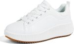 LUCKY STEP Women's Platform Sneakers Rhinestone Fashion Chunky Casual Sparkly Retro Braided Walking Shoes