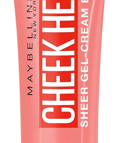 Maybelline Cheek Heat Gel-Cream Blush Makeup, Lightweight, Breathable Feel, Sheer Flush Of Color, Natural-Looking, Dewy Finish, Oil-Free, Coral Ember, 0.27 Fl Oz