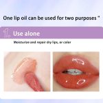⁦Excefore Hydrating Lip Oil Plumping Lip Tint Moisturizing Lip Gloss, Plump Lip Gloss Lip Care Transparent Toot Lip Oil Tinted, Glass Lip Glow Oil Fresh Texture, Long Lasting Nourishing Lip Glow⁩ - الصورة ⁦6⁩