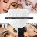 ⁦LWBTOSEE Clear Disposable Face Shield, for Shower Haircut Hairspray and Eyelash Extensions Eyebrow Eye Eyelid Surgery Aftercare (50 PCS)⁩ - الصورة ⁦2⁩