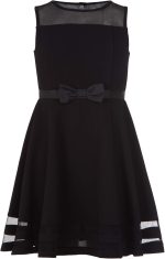 Calvin Klein Girls Sleeveless Party Dress, Fit and Flare Silhouette, Round Neckline & Back Zip Closure Special Occasion Dress