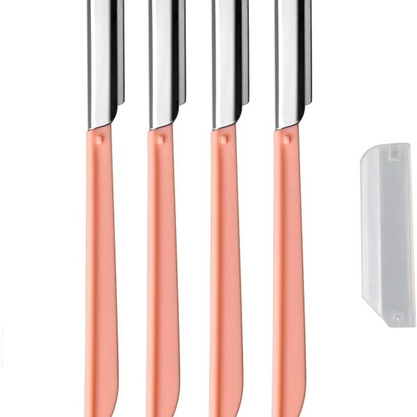 pengxiaomei 4 Pcs Eyebrow Razors Shaper Shavers, Face Razors for Women and Men, Facial Hair Removers Trimmer Shaving Grooming Dermaplanning Tool