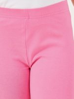 ⁦Styli Girls Solid Elastic Waistband Cotton Leggings⁩ - الصورة ⁦4⁩