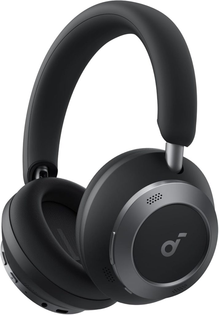 soundcore Space One Pro by Anker, Adaptive Active Noise Cancelling Headphones, Super Foldable Design, 60H Lossless Audio, Ultra-Fast Charging, Hi-Res Wireless Audio with LDAC, Comfortable Fit
