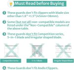 ⁦LAVEST 4 Professional Extra Long Hair Clipper Guards Cutting Guides Fits for Most Wahl Clippers, Color Coded Clipper Combs Replacement - 1.25", 1.5", 1.75" & 2" (#10, 12, 14, 16）⁩ - الصورة ⁦7⁩