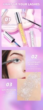 ⁦OSYA Diamond Glitter Mascara 4D - Waterproof, Long Lasting, Thickening, Lengthening Sparkly Eye Lash Makeup for Party Wedding - 03# Colour⁩ - الصورة ⁦4⁩