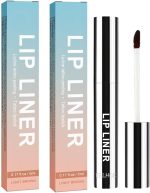 SWIUKPHE Peel Off Lip Liner Tattoo, Lip Stain Peel Off, Non-stick Cup Liquid Lip Liner Matte Finish Lip Makeup, Long Lasting Waterproof (Light Brown, 2Pcs)