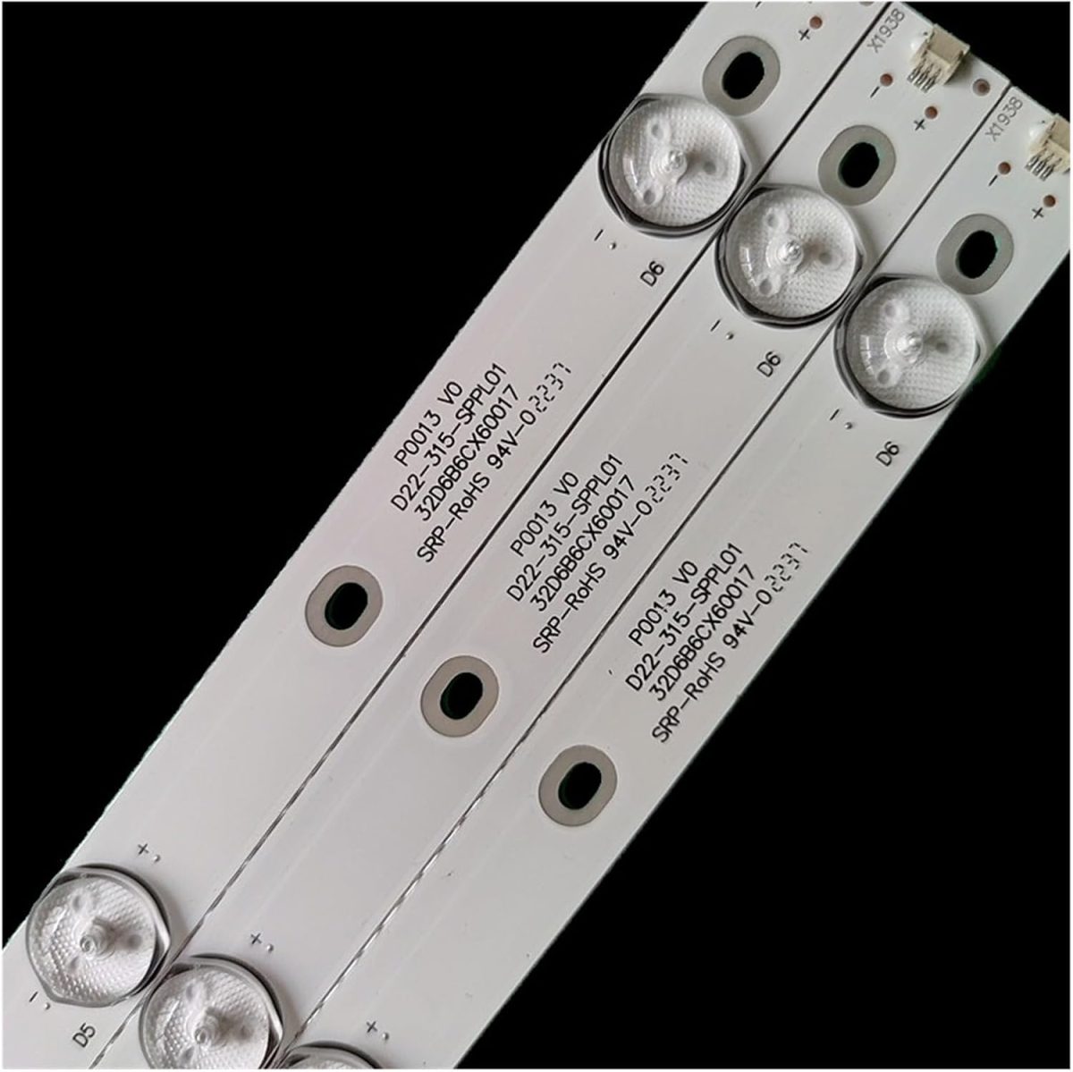 ⁦SHYHHTS 3pcs 600mm Led Backlight Bar For TV 32inch 6 Lamp D22-315-SPPL01 P0013 V0⁩ - الصورة ⁦3⁩