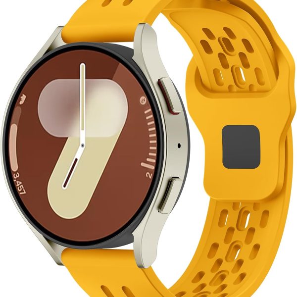VEMIGON Breathable Bands Compatible with Samsung Galaxy Watch 7/6/5/4 Band 40mm 44mm/Galaxy Watch 6/4 Classic 47mm 43mm 46mm 42mm/Watch 5 pro 45mm, 20mm Silicone Sport Replacement Strap