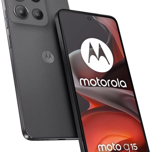 Motorola Moto G15 Dual-SIM 128GB ROM + 4GB RAM (GSM Only | No CDMA) Factory Unlocked 4G/LTE Smartphone (Gravity Grey) - International Version
