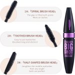 ⁦4D Silk Fiber Black Mascara - 3PCS Different Brush Heads for Volume and Length - Waterproof Extra Long Thick & Voluminous Lash - Not Blooming Curling Natural Eye Makeup 10ML⁩ - الصورة ⁦5⁩