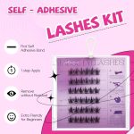 ⁦OneNine False Eyelashes, 36pcs 8-11cm Lash Clusters Lash Extensions, Reusable Strip Lashes DIY Eyelash Extension Curl Long Individual Lashes Eyelash Clusters, Easy to Apply⁩ - الصورة ⁦2⁩
