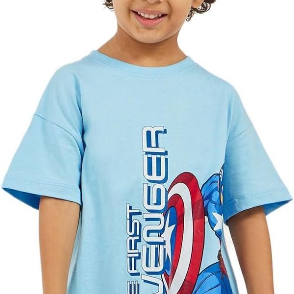Styli Boys Avenger Graphic Print Dropped Shoulder Oversized T-Shirt