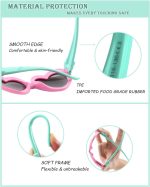 ⁦SYOSI Kids Cute Heart Polarized Sunglasses, UV400 for Children Age 3-12, New Fashion Children's Sunglasses Boys And Girls Cute Sunglasses Peach Heart Frame Bow Glasses 878 (Pink)⁩ - الصورة ⁦3⁩
