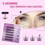 ⁦OneNine False Eyelashes, 36pcs 8-11cm Lash Clusters Lash Extensions, Reusable Strip Lashes DIY Eyelash Extension Curl Long Individual Lashes Eyelash Clusters, Easy to Apply⁩ - الصورة ⁦3⁩
