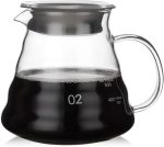 ⁦DOPPIO Electric 12 Pcs V60 Pour Over Manual Coffee Maker with Manual Grinder Dripper Set, Coffee Server Pot Size 02, V60 Glass Coffee Dripper with Wood Stand Dripper, Scale (Premium Kit)⁩ - الصورة ⁦4⁩