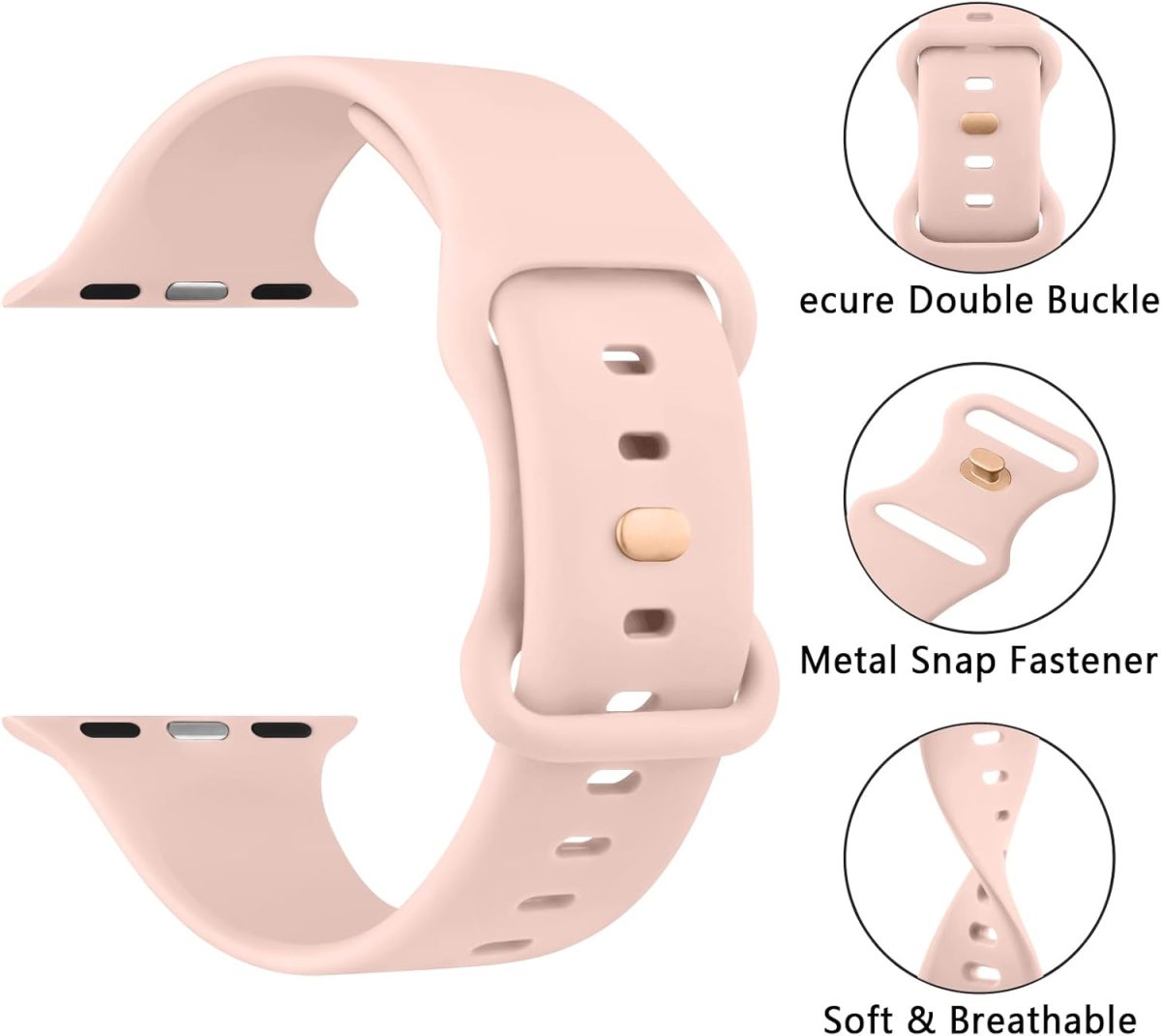 ⁦4 Pack Liquid Silicone Bands for Apple Watch Band 49mm 45mm 44mm 42mm 41mm 40mm 38mm,Soft Waterproof Strap for iWatch Series Ultra2/Ultra/9/8/7/6/5/4/3/2/1/SE Women Men⁩ - الصورة ⁦2⁩