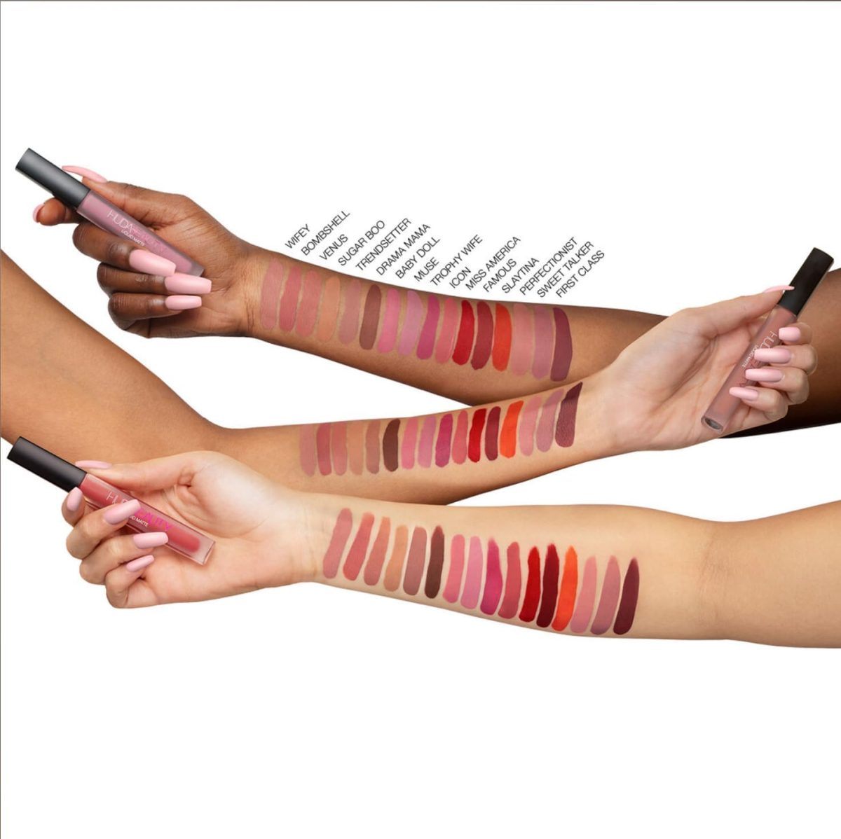 ⁦Huda Beauty Liquid Matte Ultra-Comfort Transfer-proof Lipstick - Wifey, Honey Beige⁩ - الصورة ⁦5⁩