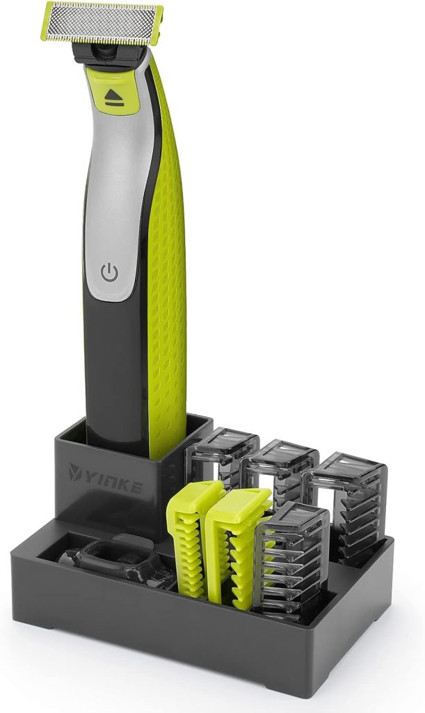YINKE Guide Comb Attachments with Stand Body Skin Guards for Philips OneBlade & One Blade Pro QP2520 QP2530 QP2620 QP2630 Face Hair Clippers Beard Trimmer Replacement Pack Kit（Razor Not Included）