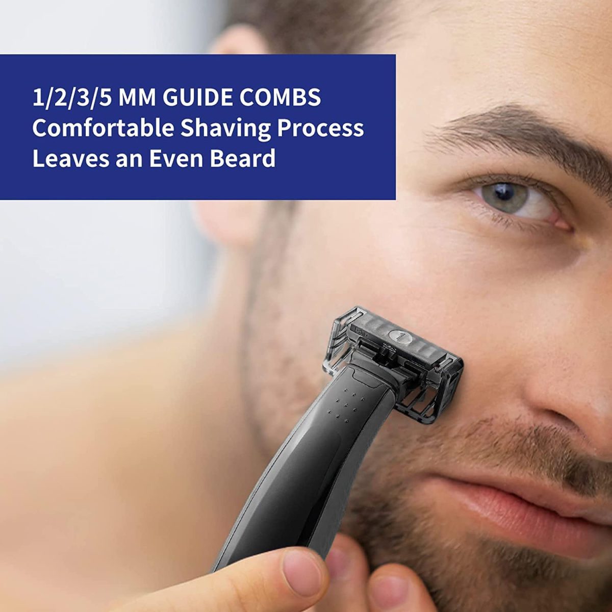 ⁦YINKE Guide Comb Attachments with Stand Body Skin Guards for Philips OneBlade & One Blade Pro QP2520 QP2530 QP2620 QP2630 Face Hair Clippers Beard Trimmer Replacement Pack Kit（Razor Not Included）⁩ - الصورة ⁦2⁩