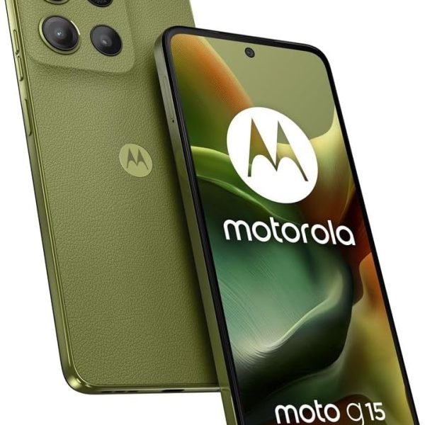 Motorola Moto G15 Dual-SIM 128GB ROM + 4GB RAM (GSM Only | No CDMA) Factory Unlocked 4G/LTE Smartphone (Iguana Green) - International Version