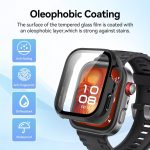 ⁦T Tersely Case and Screen Protector for Huawei Watch Fit 4 Pro, All-around Anti Scratch Shockproof Protective Hard PC Full Cover Tempered Glass Compatible with Huawei Watch Fit 4 Pro (Black)⁩ - الصورة ⁦2⁩