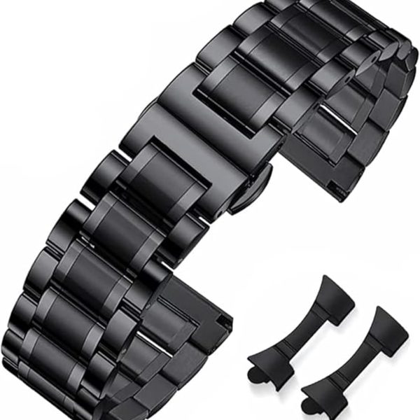 Watch Straps for Watch with Straight and Curved End 20 mm, 22 mm, Metal Replacement Strap Bracelets for Men/Women