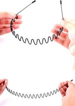 ⁦GoodTool Metal Hair Band-a variety of Types of Anti-sliding Headwear Accessories Anti-slip Women Men's Motion Hair Accessories Black (10 pieces)⁩ - الصورة ⁦6⁩