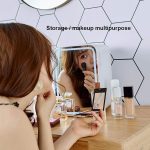 ⁦Biolomix Mini Makeup Beauty Fridge, 8L Portable Cosmetic Refrigerator, Makeup Mirror Skincare Fridge with LED Light, Quiet, Cooler/Warmer Fridge, 12V /220V for Car/Home, Gift For Women And Girls⁩ - الصورة ⁦6⁩