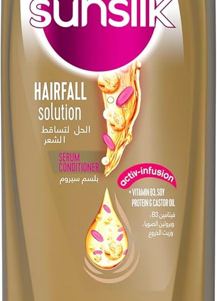 Sunsilk Conditioner, To Nourish Dry Hair & Prevent Hair Fall, With Vitamin B3, Soya Protein & Castor Oil, 350ml