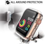 ⁦Julk [2-Pack] 45mm Case for Apple Watch Series 9 (2023) Series 8 Series 7 Screen Protector, Overall Protective Case TPU HD Ultra-Thin Cover for iWatch, Transparent⁩ - الصورة ⁦4⁩