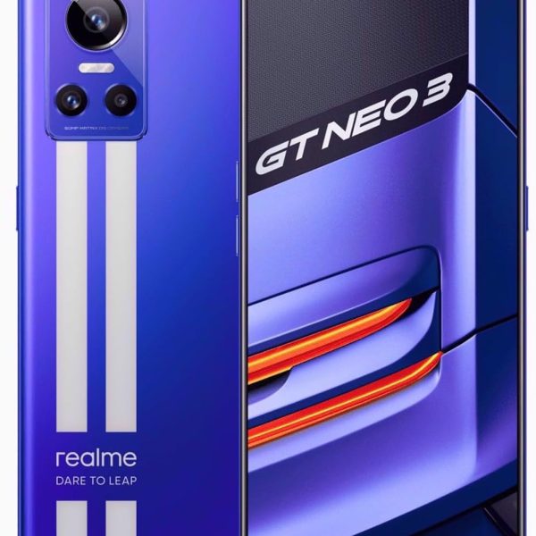 Realme GT Neo 3 80W Dual-SIM 256GB ROM + 8GB RAM (GSM Only | No CDMA) Factory Unlocked 5G Smartphone (Nitro Blue) - International Version