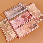 ⁦Xspring 10-Color Eyeshadow Palette, Matte & Shimmer Blendable Makeup, Waterproof Longwear Pigmented Shadows - Perfect for Travel⁩ - الصورة ⁦2⁩