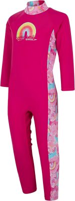 Speedo Girl's All-in-one Sun Suit Rash Guard Shirt