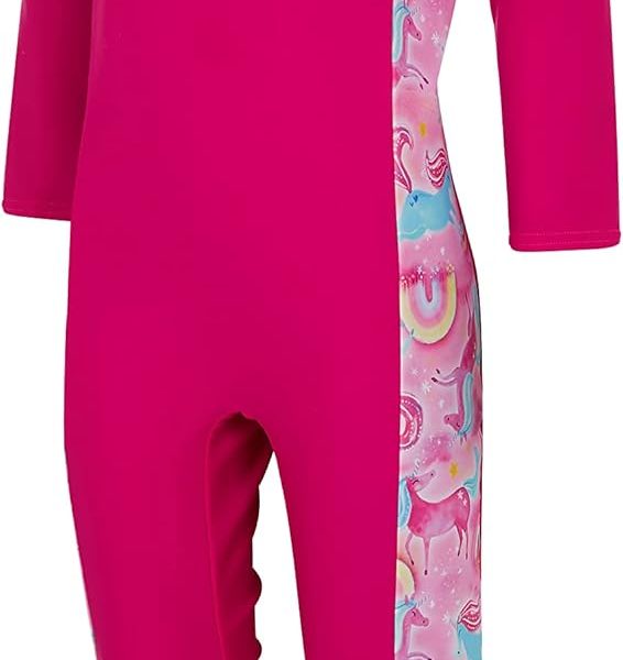 Speedo Girl's All-in-one Sun Suit Rash Guard Shirt
