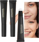 SWIUKPHE Concealer Serum, 2Pcs Full-Coverage Concealer Liquid Foundation, Complexion Under Concealer and Serum, Eye Concealer Foundation Kit, Eye Ring Corrector for Dark Circles and Puffiness