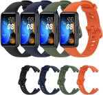 4Pcs Silicone Strap for Huawei Band 8 Replacement Belt Watchband for Huawei Band 8 WristBand Bracelet