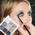 ⁦Azonee Black White Smokey Eyeshadow Palette, 9 Colors Matte Glitter Eyeshadow Makeup Palette Silver Gray Eye Shadow for Girls and Women, with Prism Mirror⁩ - الصورة ⁦4⁩