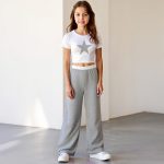 ⁦Xulinova girls floral summer set, ruched top & shorts, modest 2-piece outfit for Eid, holidays | ملابس بنات صيفية⁩ - الصورة ⁦2⁩