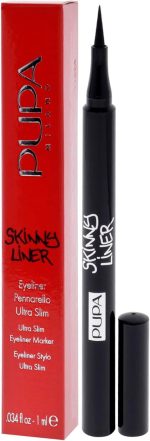 ⁦Pupa Milano Skinny Eyeliner - Ultra Slim For Maximum Precision - Soft Felt Tip Helps Create Wings - Intensifies The Lash Line - Water-Based Formula - Long Lasting Wear - 001 Extra Black - 0.034 Oz⁩ - الصورة ⁦4⁩