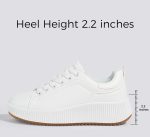 ⁦LUCKY STEP Women's Platform Sneakers Rhinestone Fashion Chunky Casual Sparkly Retro Braided Walking Shoes⁩ - الصورة ⁦3⁩