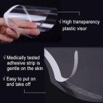 ⁦LWBTOSEE Clear Disposable Face Shield, for Shower Haircut Hairspray and Eyelash Extensions Eyebrow Eye Eyelid Surgery Aftercare (50 PCS)⁩ - الصورة ⁦5⁩