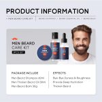 ⁦Azonee Beard Grooming Kit for Men, 3PCS Beard Wash, Beard Growth Oil, and Beard Balm for Thicker Beard Growth, Organic Beard Care Set⁩ - الصورة ⁦6⁩