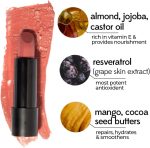 ⁦Ruby's Organics Semi-Matte Lipstick for Women, Hydrating and Highly Pigmented, Moisturizing & Non Drying, Lightweight & Long Lasting Formula, Lip Makeup, Paraben-Free, Brown Cocoa, 3.7g⁩ - الصورة ⁦4⁩