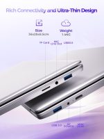 ⁦TOPGRO 15.6" Laptop Computer, Mouse and Mouse pad Included, Cerelon N5095, 16GB DDR4/512GB SSD, 1920x1080P, Fingerprint Reader, WiFi5, BT4.2, USB3.0, MINI HDMI, Windows11 Pro, Backlit KB⁩ - الصورة ⁦6⁩