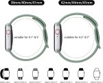 ⁦4 Pack Liquid Silicone Bands for Apple Watch Band 49mm 45mm 44mm 42mm 41mm 40mm 38mm,Soft Waterproof Strap for iWatch Series Ultra2/Ultra/9/8/7/6/5/4/3/2/1/SE Women Men⁩ - الصورة ⁦5⁩