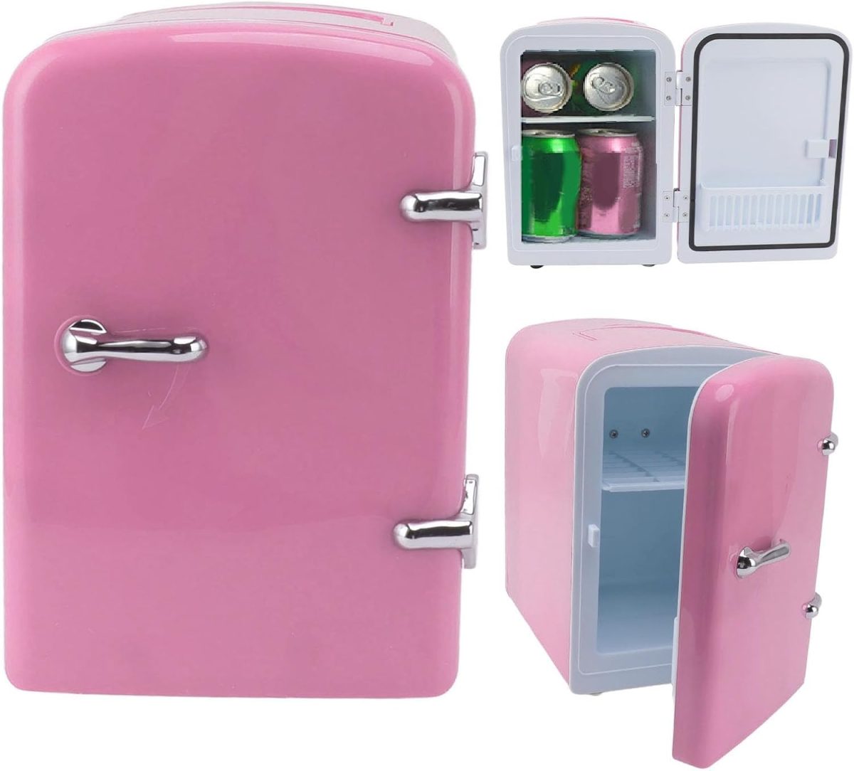 ⁦fannay 4L Mini Fridge, 36W DC12V Portable Cooler and Warmer with AC DC Adapters, Multifunctional Travel Small Refrigerator for Food, Drinks, Skin Care, Beauty, Breast Milk ()⁩ - الصورة ⁦4⁩
